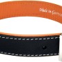 Schwarzes Heim Hundehalsband Florenz aus Leder, 25 mm breit und 50 cm lang.
