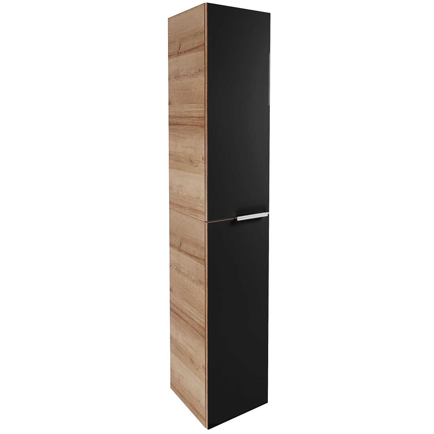 Fackelmann Hochschrank B.Brillant 30 cm Asteiche/Glas Anthrazit günstig online kaufen