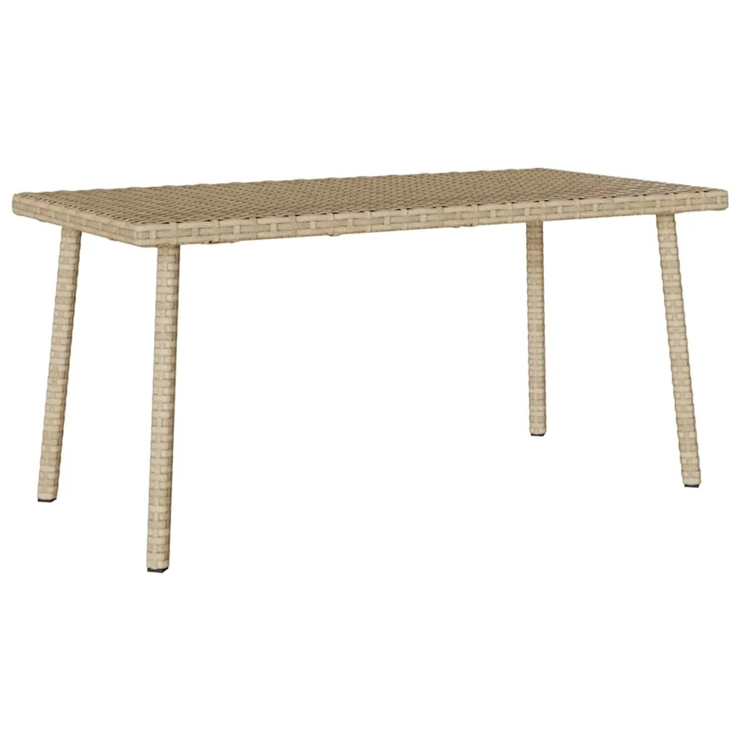 vidaXL Garten-Couchtisch Rechteckig Beige 80x40x37 cm Poly Rattan 4104058