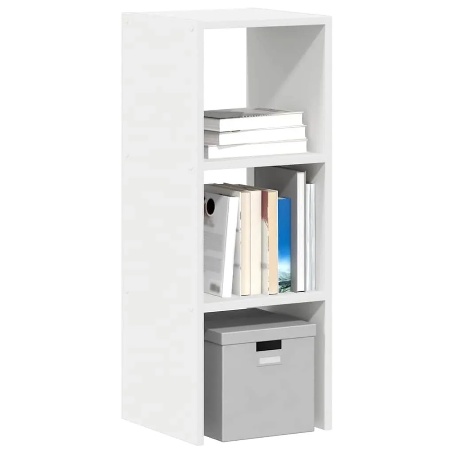 vidaXL Bücherregal Stapelbar Weiß 30x30x80 cm Holzwerkstoff 858803_2