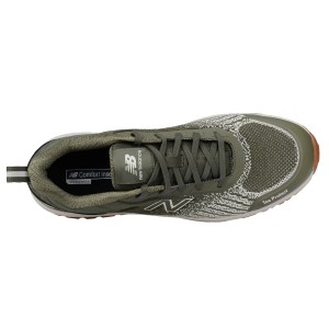 New Balance Speedware Sicherheitsschuh, olive/weiß, S1 P, Gr. 40, mit Zehenschutzkappe und rutschfester Sohle.