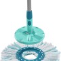 Leifheit Clean Twist Disc Mop Ergo Set: Bodenwischer mit Schleuderfunktion und Micro Duo Wischmopp.