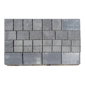 Mehrformat-Pflaster Encanto Beton Antik Grau-Nuanciert, Pflastersteine mit nostalgischer Steinoptik für den Außenbereich.