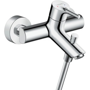 Hansgrohe Talis S Wannenarmatur Aufputz, Chrom, mit Umsteller für Handbrause.