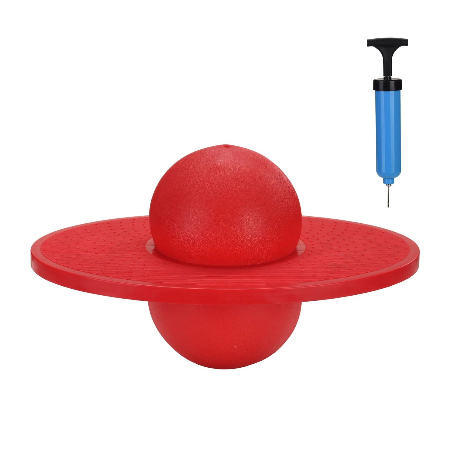 Relaxdays Pogo Ball Kunststoff Rot Rutschfest Bis 100 kg 25 cm x 39 cm x 28 cm