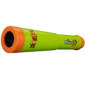 Grün-oranges DieMaus Teleskop Kinderfernrohr 8x32 für kleine Entdecker.