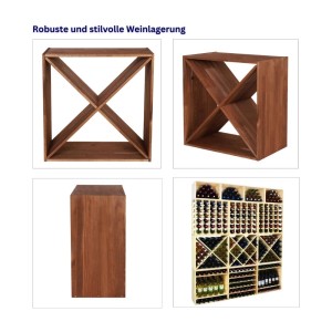 PROREGAL Vincellar Mod Weinregal aus geöltem Kiefernholz für 40 Flaschen.