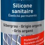 OBI Sanitär-Silikon, silbergrau, 310ml Kartusche für Bad, Küche & WC.