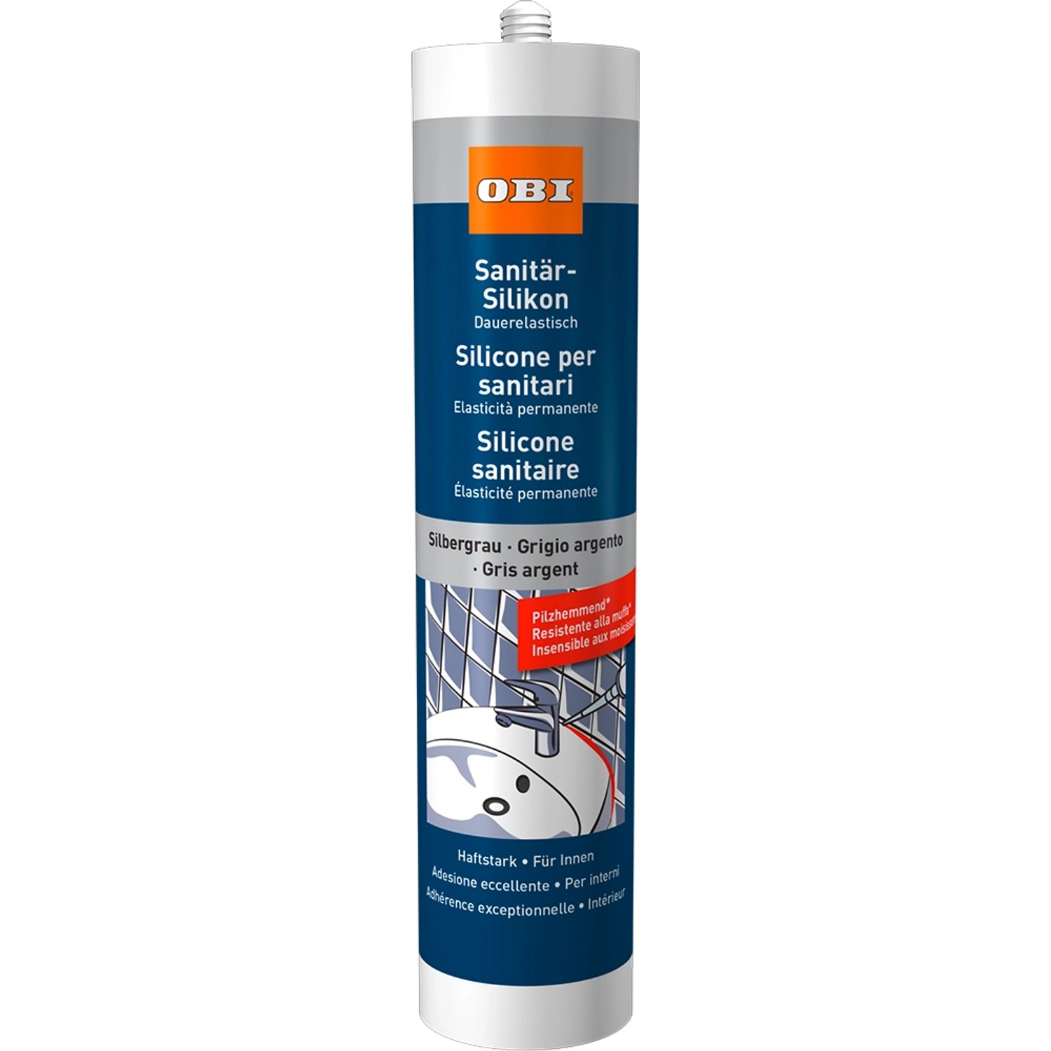 OBI Sanitär-Silikon Silbergrau 310 ml günstig online kaufen