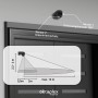 Oktaplex Lea Bewegungsmelder Anthrazit: Schema der Erfassung mit Unterkriechschutz und 180° Winkel.