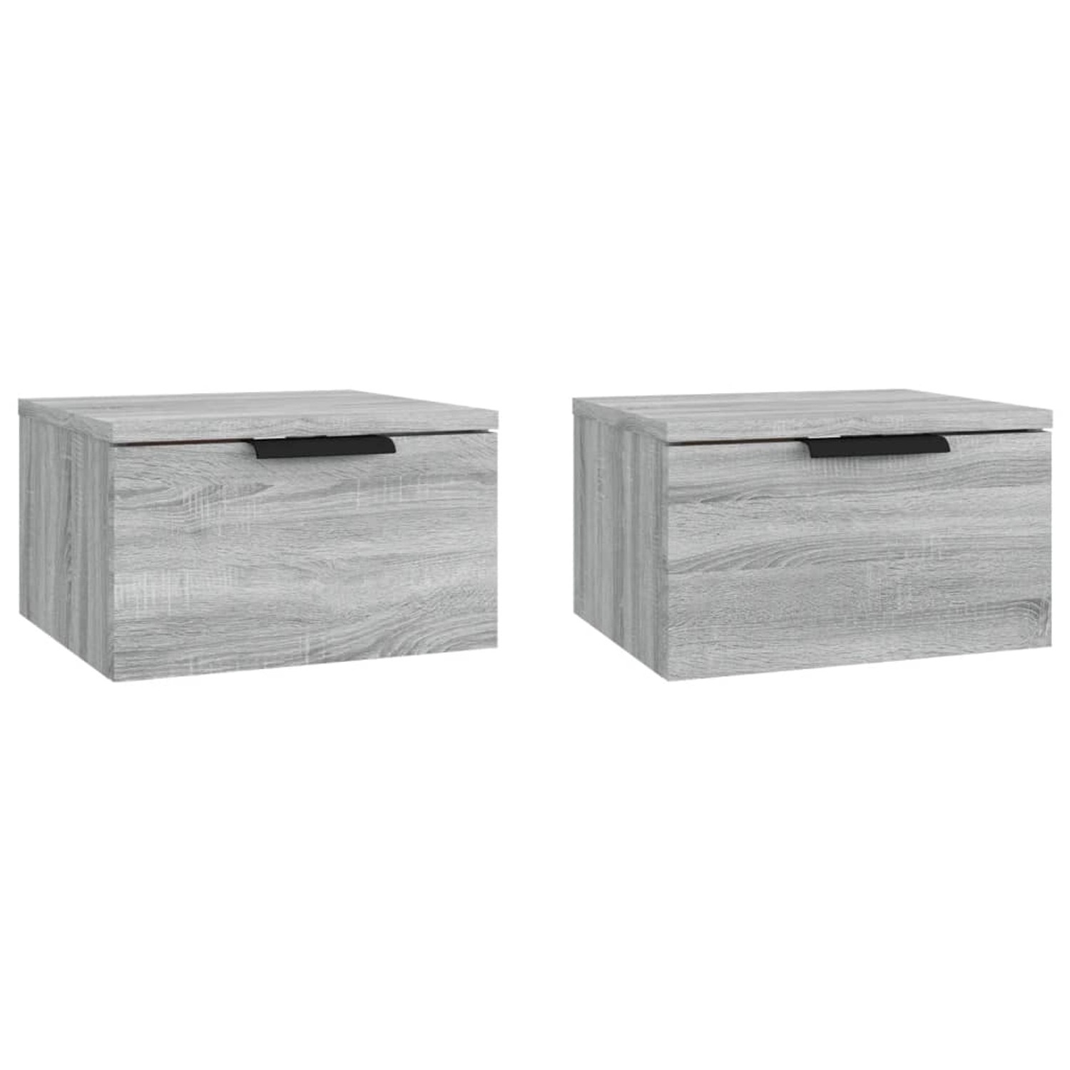vidaXL Wand-Nachttische 2 Stk, Grau Sonoma 34x30x20 cm 817090 günstig online kaufen