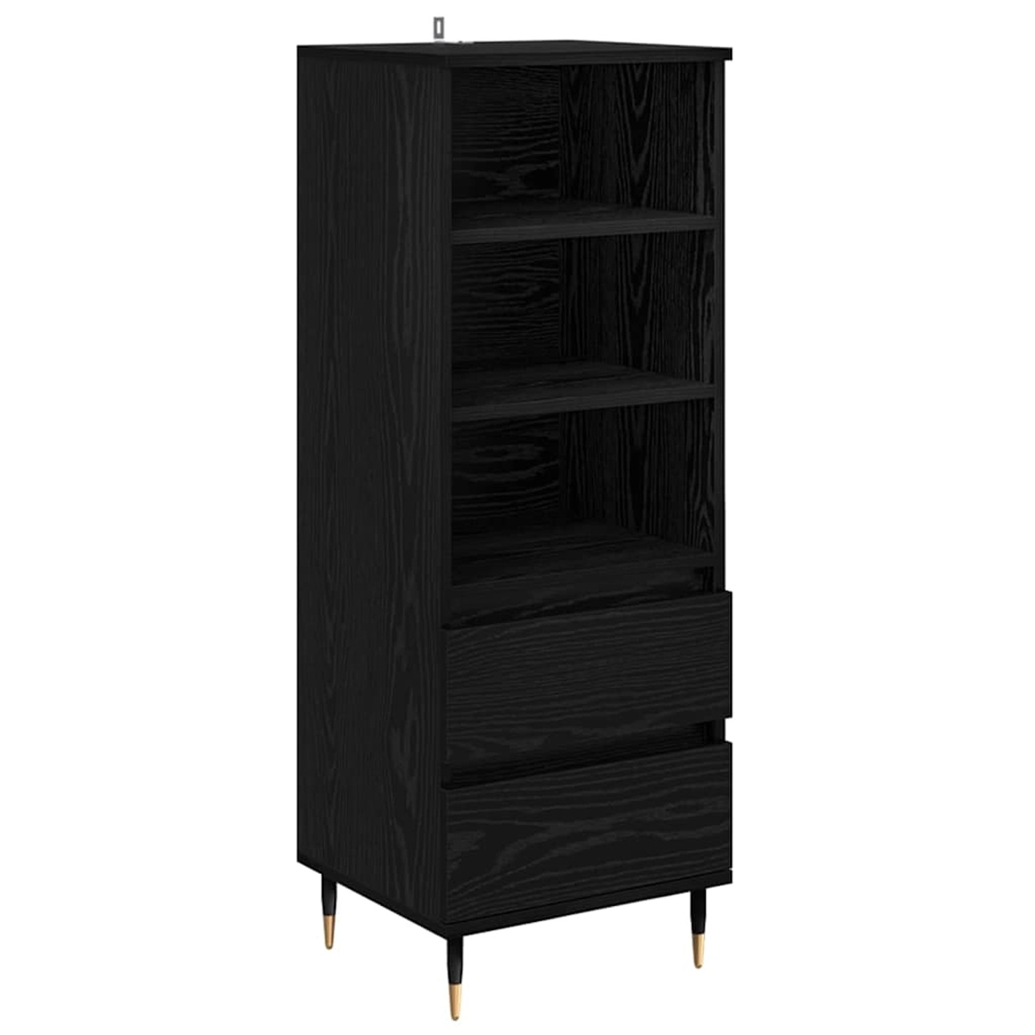 vidaXL Highboard Schwarz Eichen-Optik 40 x 36 x 110 cm Holzwerkstoff 882734