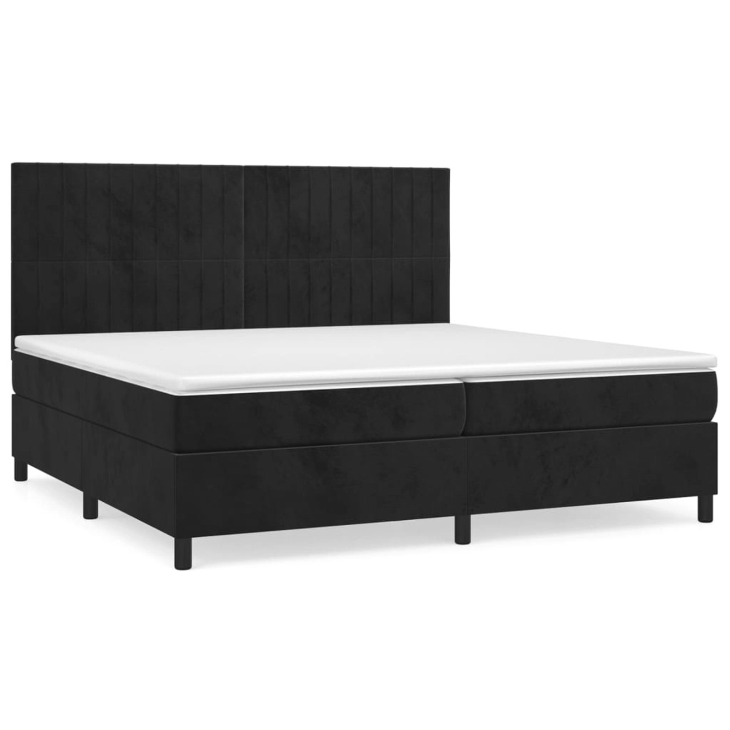 vidaXL Boxspringbett mit Matratze Schwarz 200x200 cm Samt 3143165 günstig online kaufen