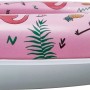 Kinder-WC-Sitz Flamingo aus Kunststoff mit rosa Flamingo-Muster.