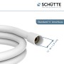 Schütte Brauseschlauch, 150 cm, weiß matt, mit Standard 1/2 Zoll Anschluss.