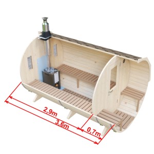 Fjordholz Fass-Sauna Jona Fichtenholz