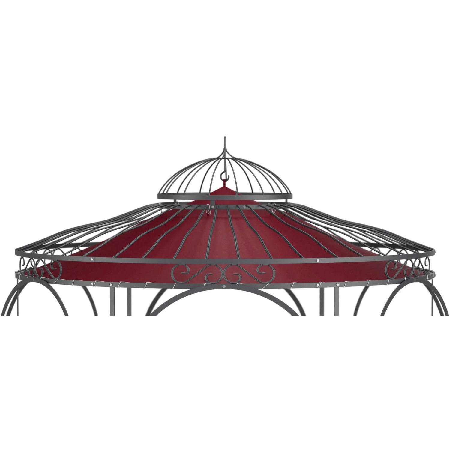 Eleo Sonnensegel Milano Ø 290 cm  für Pavillon Milano Weinrot günstig online kaufen