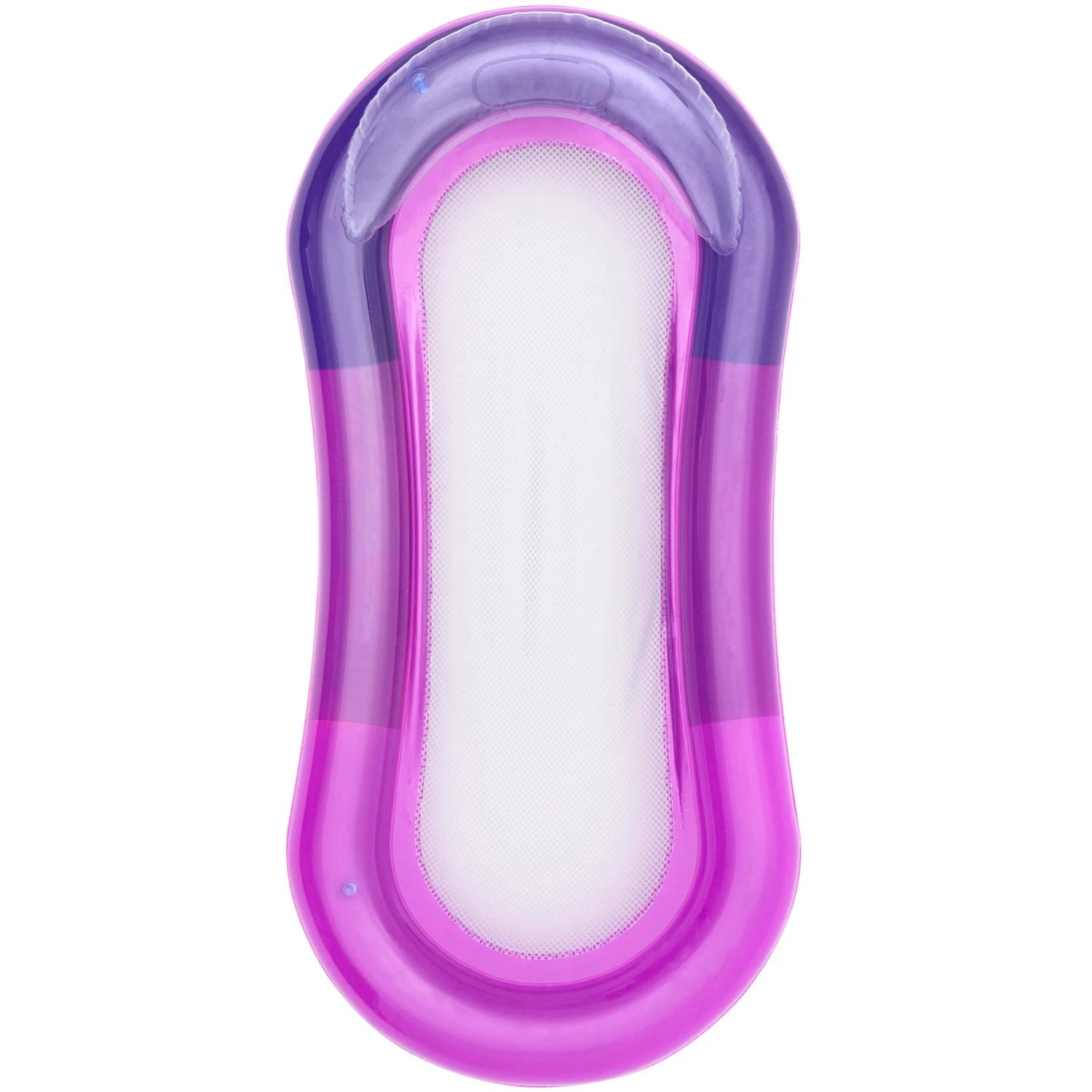 Aufblasbare Bestway Aqua-Lounge Wasserhängematte, lila/violett, mit Netzliegefläche.