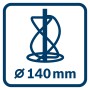 Symbolbild: Bosch Professional Rührkorb 140 mm für Rührwerk GRW 12 E.