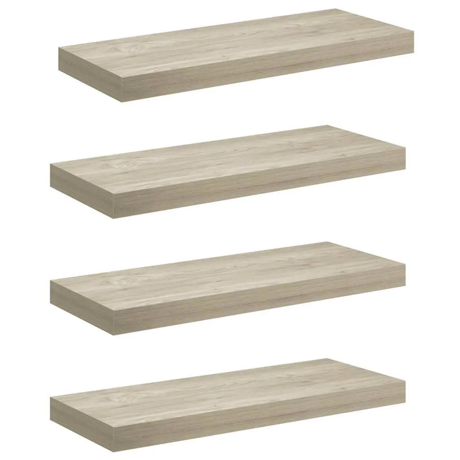 vidaXL Schwebende Wandregale 4 Stk Eichefarben 60x23,5x3,8cm MDF 323876