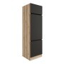 Optifit Hochschrank Noah420, 60x207 cm, Anthrazit/Wildeiche, Vorratsschrank mit Türen und Einlegeböden.