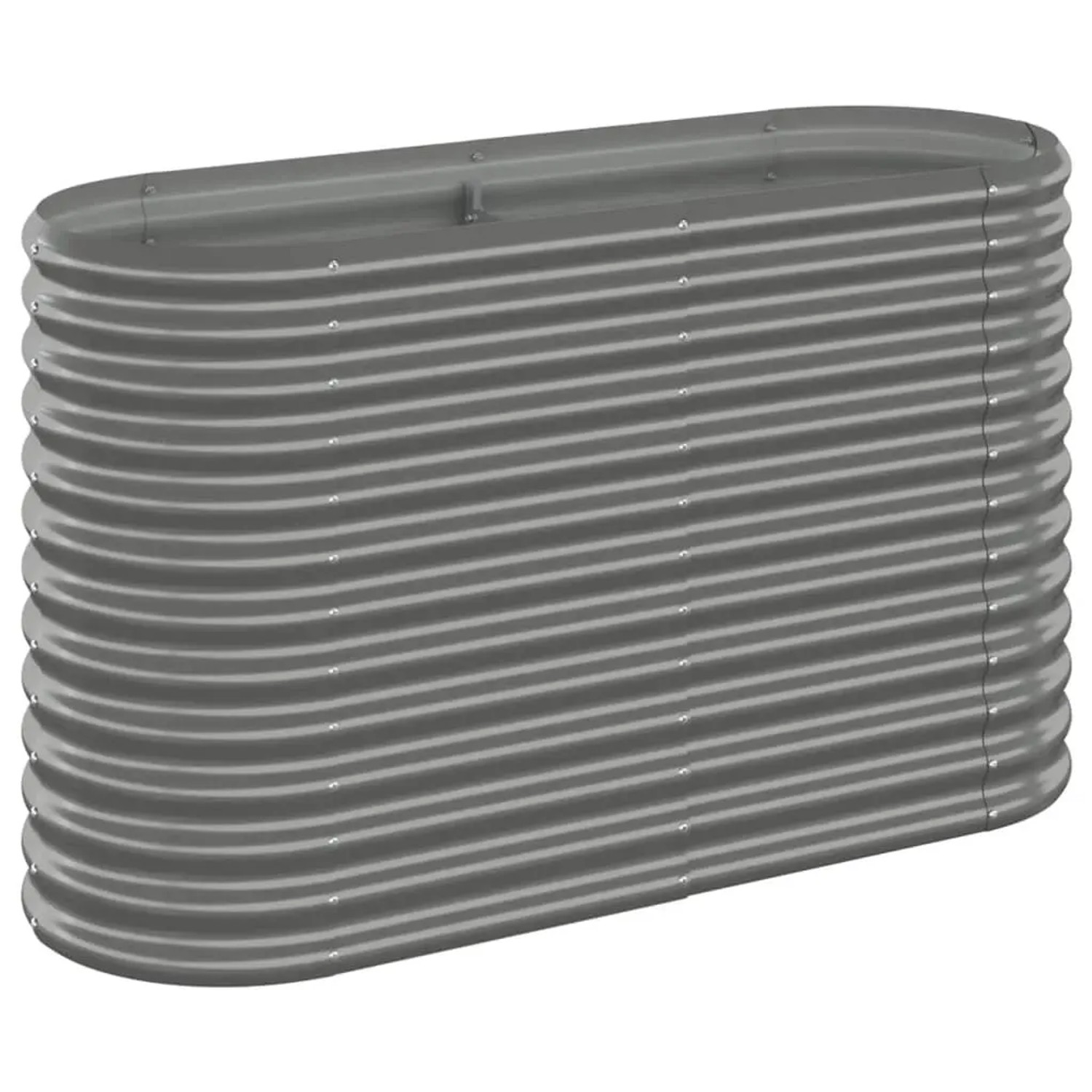 furnicato Hochbeet Pulverbeschichteter Stahl 114x40x68 cm Grau