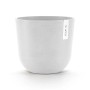 Weißer Ecopots Pflanztopf Oslo, 25 cm, runde Form. Geeignet für Innen- und Außenbereiche.