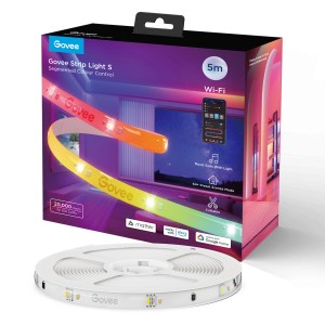 Govee LED-Leuchtband H612A S 5 m mit Farbwechsel und App-Steuerung.