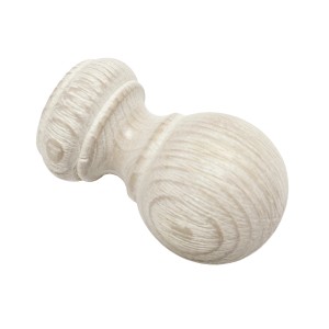 Gardinia Holz-Endknopf Country Kugel, Castell Eiche, 2er-Pack für Stilgarnituren.