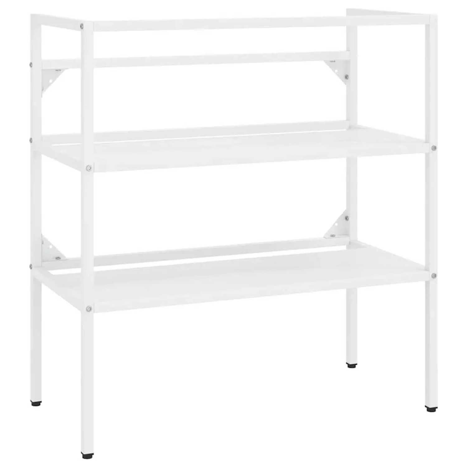 vidaXL Badezimmer Waschtischgestell Weiß 79x38x83 cm Eisen 338486