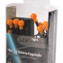 Gelbe 10er LED Batterie-Kugelkette in transparenter Verpackung. Innen-Beleuchtung mit 10 gelben Kugeln.