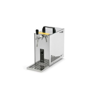 Kompakte Bierzapfanlage Pygmy 25 LE aus Edelstahl mit einem Zapfhahn und Trockenkühler. Ideal für private Feiern, 35 L/h.