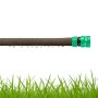 Relaxdays Tropfschlauch Gummi PVC Messing Braun Anschlussfertig 10 m_2