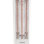 Weißer Vasner Infrarot-Standheizstrahler HeatTower Mini mit Fernbedienung.