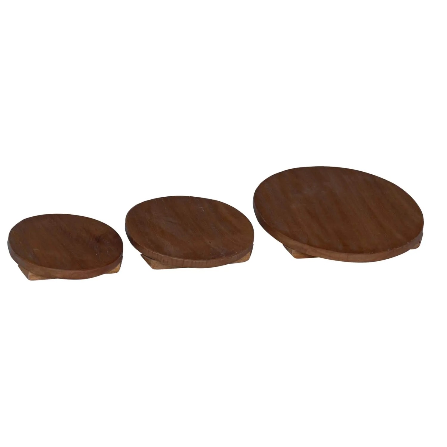 vidaXL Pflanzenhocker 3 Stk Braun Mahagoni Holz 42012375