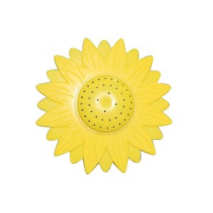 Gelber Jardinion Rasensprenger in Blumenform für die Gartenbewässerung.