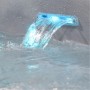 Beleuchteter Wasserfall im Canadian Spa Swim Spa St. Lawrence Whirlpool.