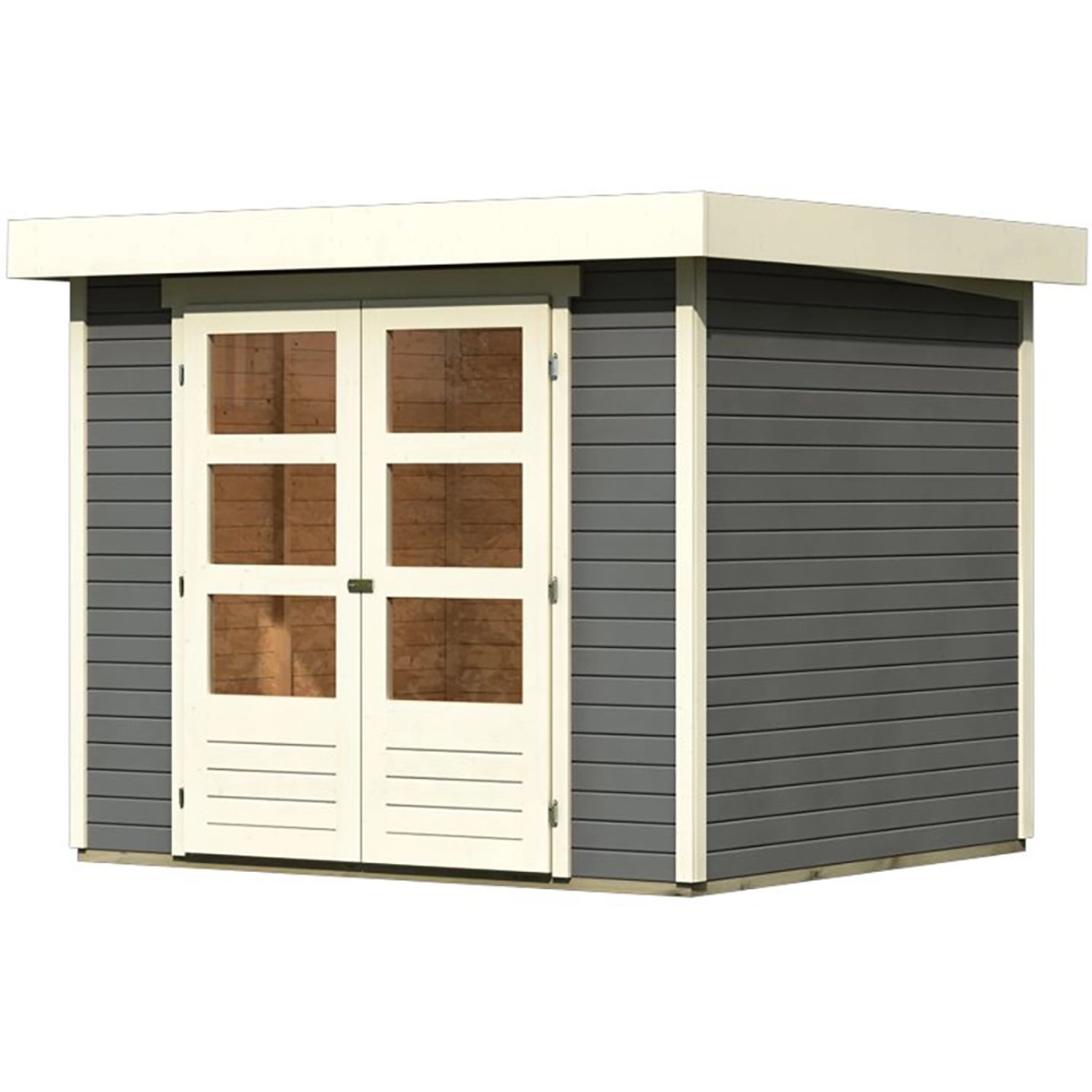 Karibu Express Gartenhaus/Gerätehaus Speedy B Terragrau 242 cm x 217 cm