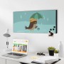 Banjado Magnettafel mit Vogelmotiv Rainbird, 78x37cm, als Wanddekoration.