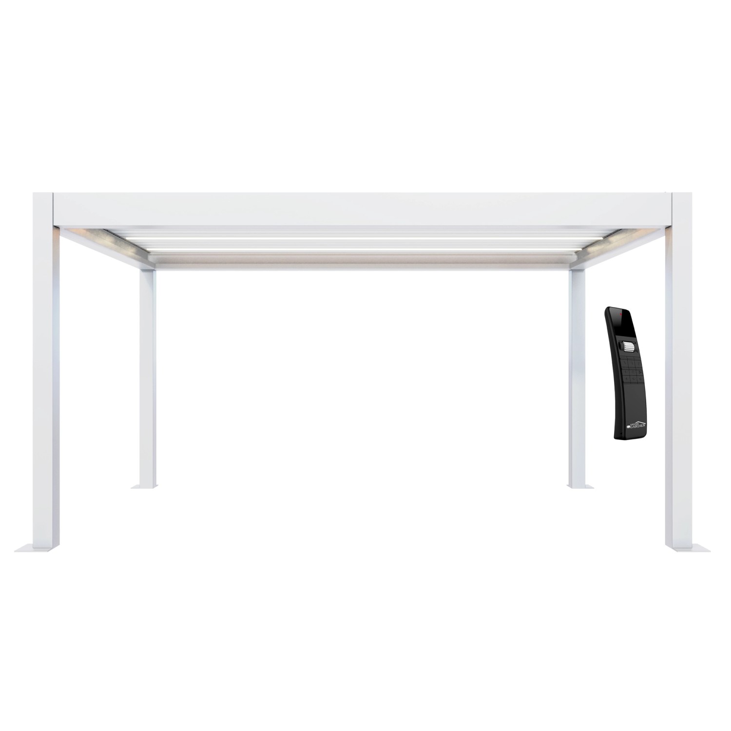 Dreamgarden Pergola 5 x 3 x 2,7 m Verona Elektrisch Weiß Lamellendach günstig online kaufen