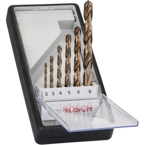 Bosch Metallbohrer Set Pro, 6-teilig im Koffer. HSS-Co Bohrer in verschiedenen Größen.