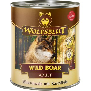 Wolfsblut Hunde-Nassfutter Wild Boar Adult, Wildschwein mit Kartoffeln, 800g Dose.
