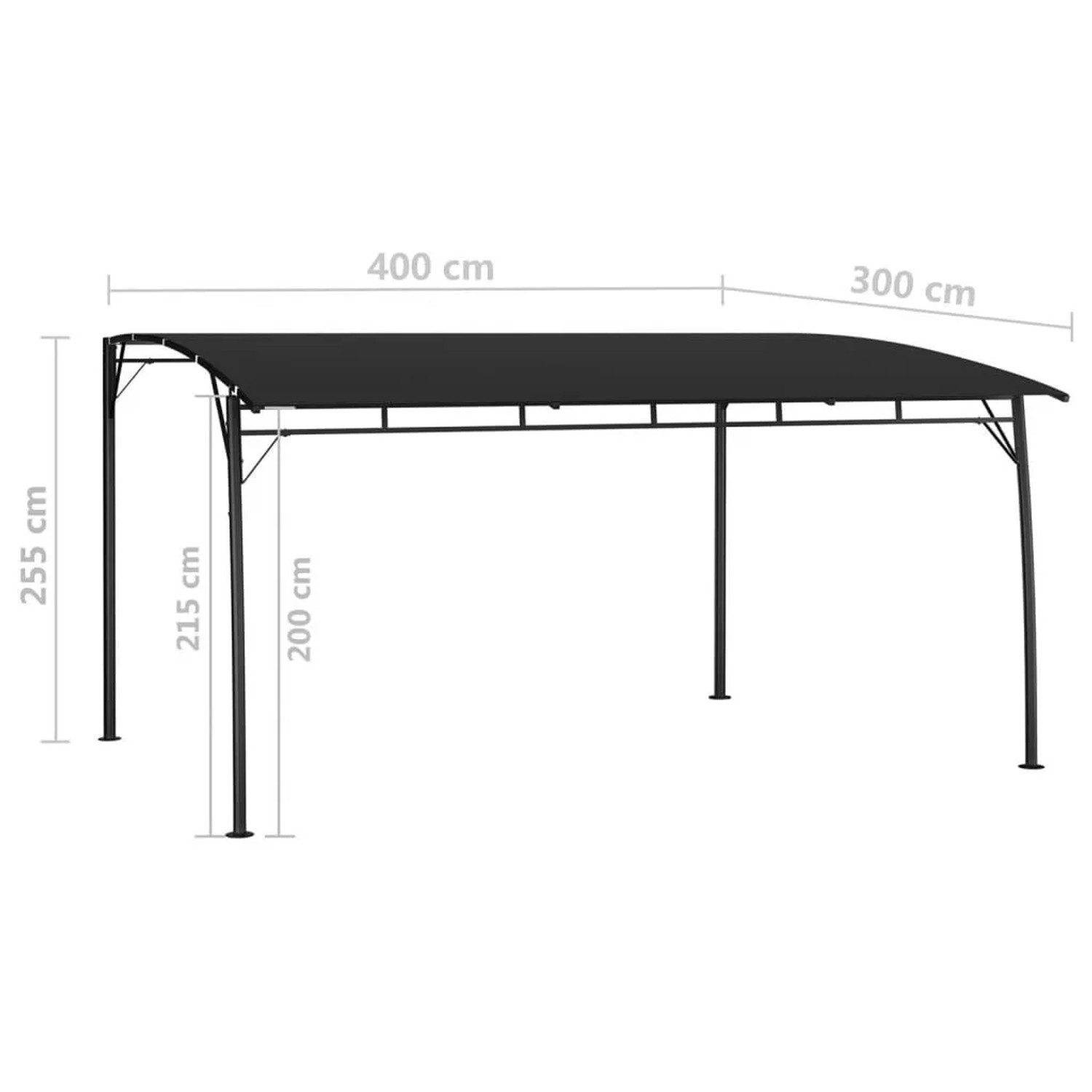 vidaXL Garten-Sonnenschutz 4x3x2,55 m Anthrazit 47979_6