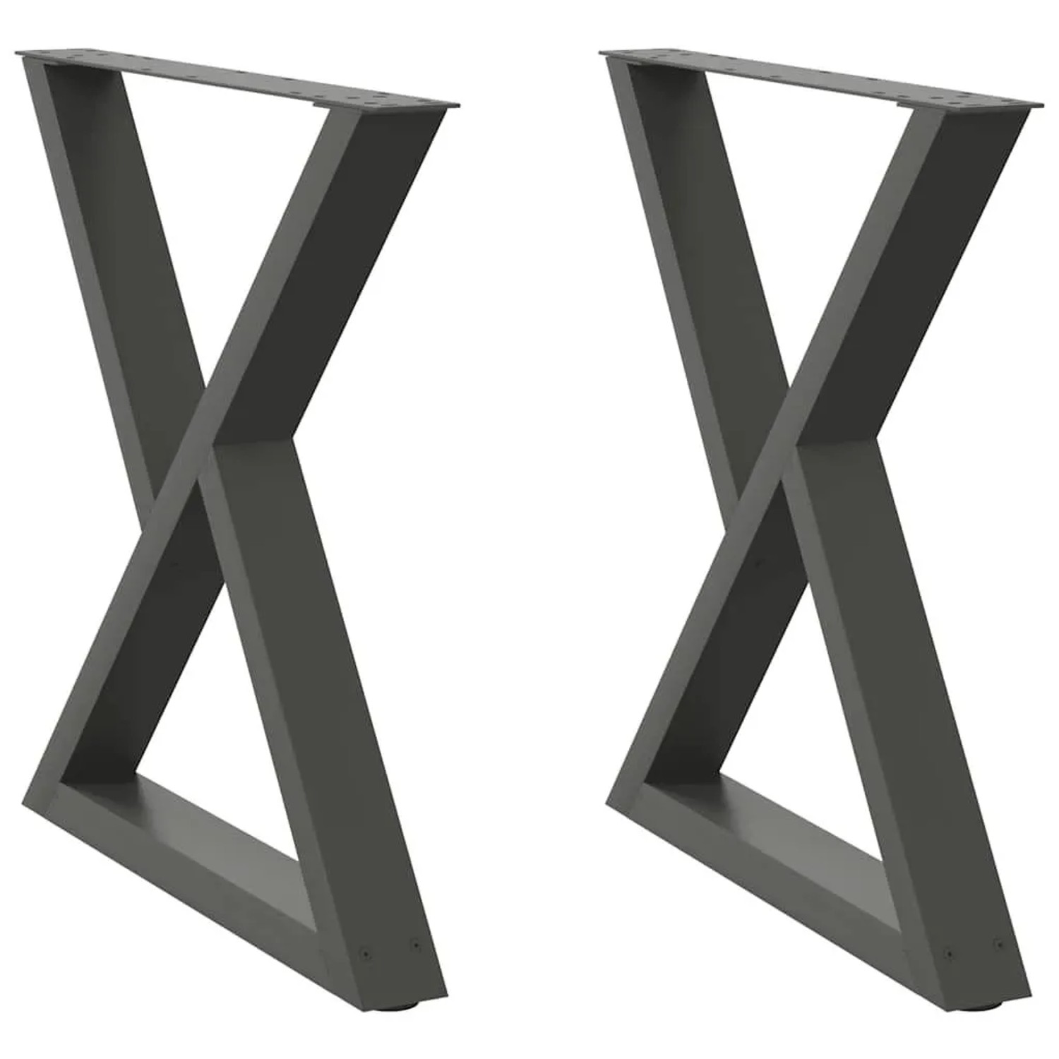vidaXL Esstisch Beine 2 Stk Anthrazit 70x72-73,3 cm Stahl 4012726 günstig online kaufen