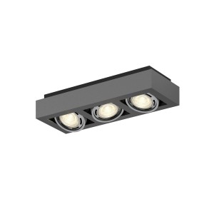 Arcchio Deckenlampe Ronka 9624451 Modern in Schwarz aus Aluminium 3-flammig GU10 Wohnzimmerleuchte