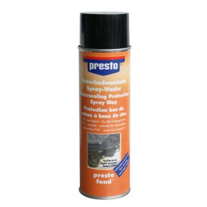 Presto Unterbodenschutz-Spray Wachs hell, 500ml Dose für Lackreparatur und Karosseriereparatur.