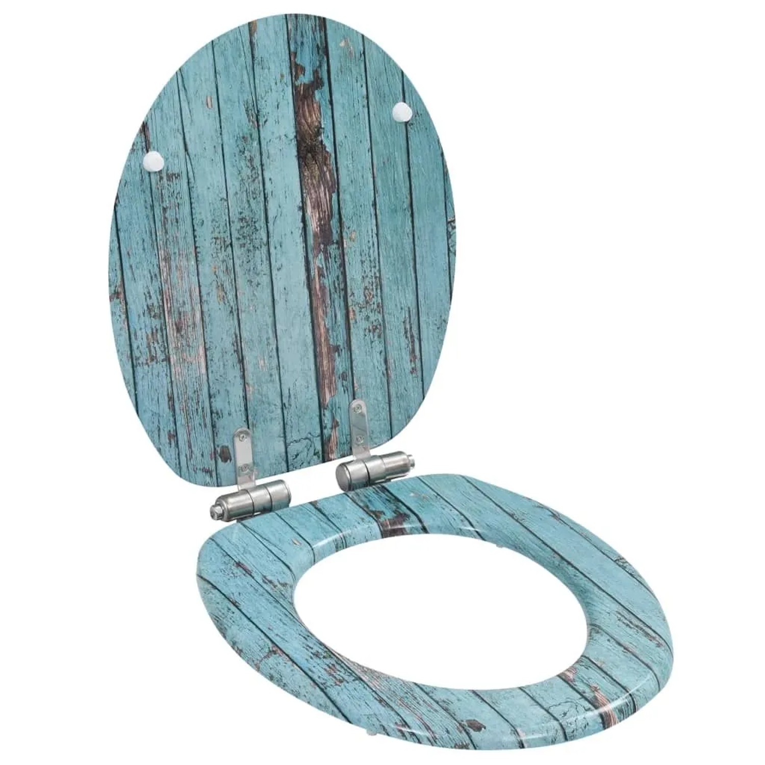 vidaXL Toilettensitz mit Soft-Close-Deckel MDF Altholz-Design 143931