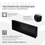 Schwarze LuxeBath Wandnische aus Edelstahl, 90x30x10 cm, für Dusche und Bad.