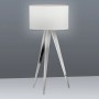 Weiße Näve Tischleuchte mit 3-Bein Stativfuß, 61,5 cm hoch. Design-Tischlampe für Wohnzimmer.