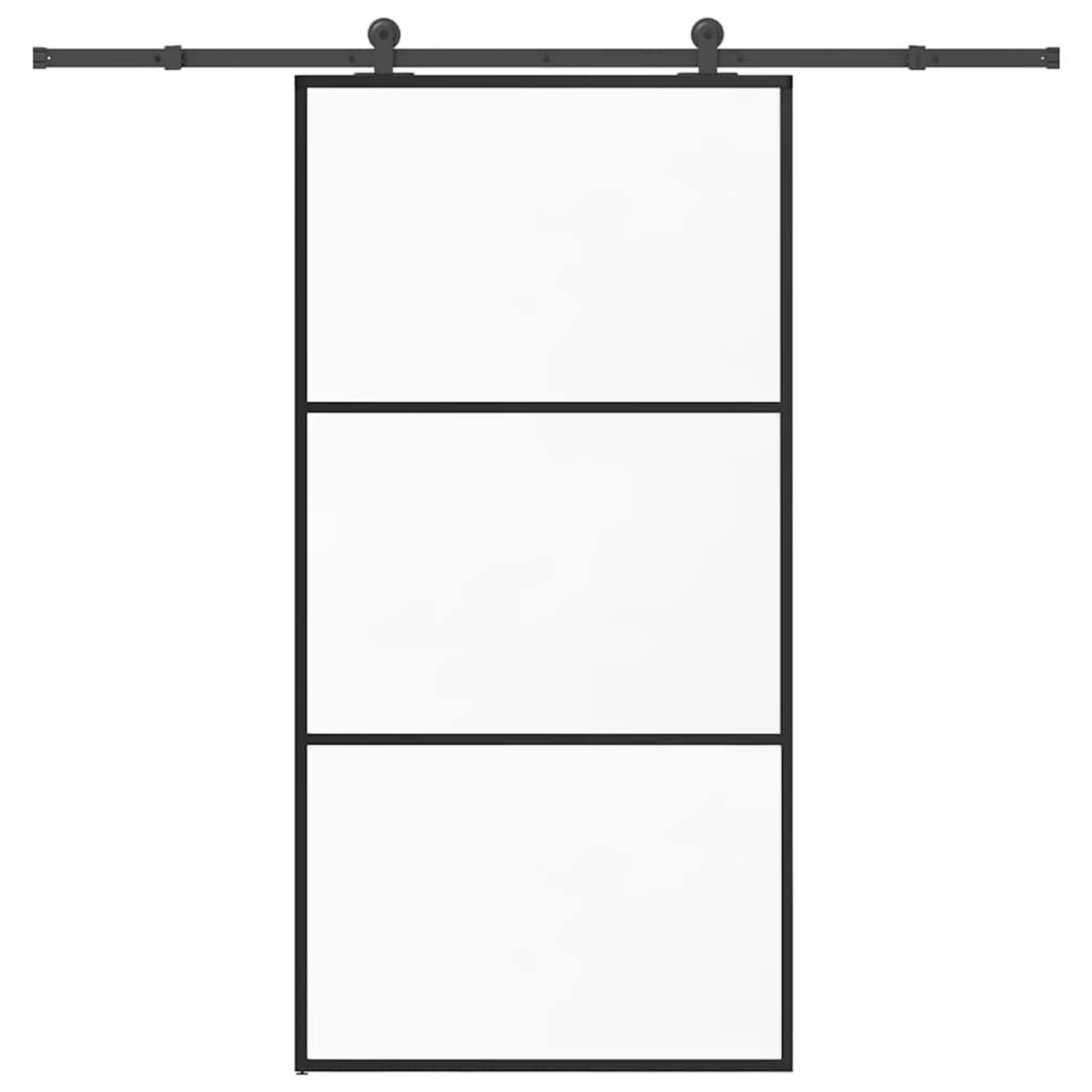 vidaXL Schiebetür mit Beschlag 102x205 cm ESG-Glas & Aluminium 3332808 günstig online kaufen